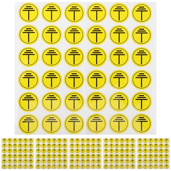 TOPPERFUN 400Pcs Electrical Grounding Stickers Safety Protective Earth Warning Label