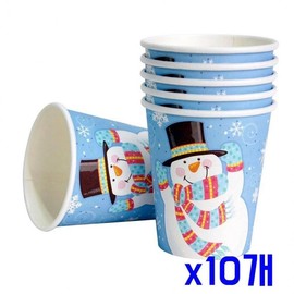 Christmas Table Decoration Snowman Party Cups, 6-Count x 10 Packs Christmas (Snowman)