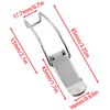 VAKTOK 4PCS Spring Loaded Toggle Latch Hasp Iron Plated Nickel