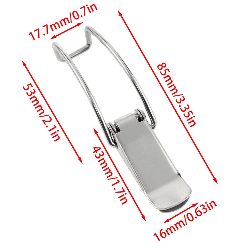 VAKTOK 4PCS Spring Loaded Toggle Latch Hasp Iron Plated Nickel