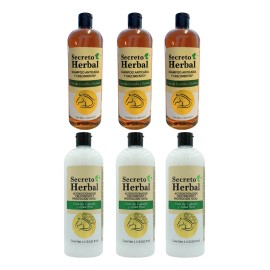 Caja 6pz Shampoo Y Acondicionador Secreto Herbal 1l