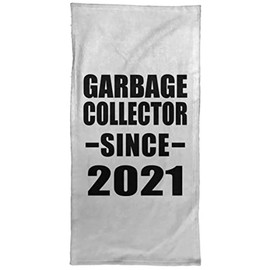 Designsify Gifts, Garbage Collector Since 2021, Hand Towel 15x30 inch Soft Tea Dish Cloth for Kitchen Bath, for Birthday Anniversary Mom Dad Parents Fathers Mothers Day Party, to Men Women Him Her