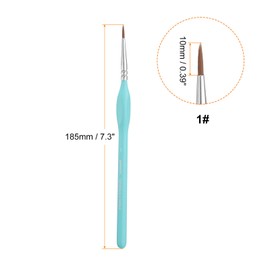 HARFINGTON 3pcs Detail Paint Brushes 11mm Pointed Tip 185mm Length Nylon Hair Miniature Painting Brushes for Watercolor Oil Acrylic Painting(1#), Blue