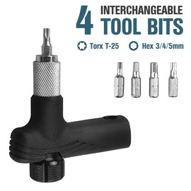 LANRU Adjustable Bike Torque Wrench 4/5/6Nm Torque T Wrench Portable Maintenance Kit