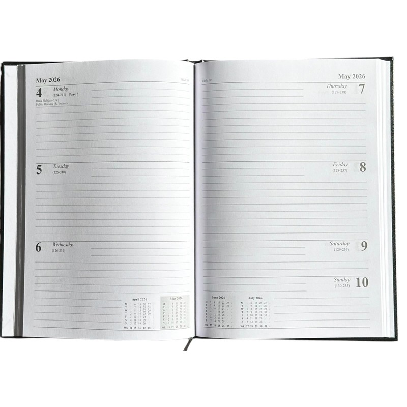2026 A5 Premium Week To View Diary Hardback Cover Appointment
