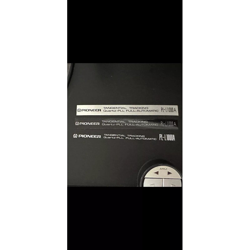 Pioneer PL-L1000 PL-L1000A Metal Silver Black Badge Replacement Plate