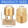 Otoolling 4 Pcs 1/2" NPT Solid Brass Drain Plugs, Commonly