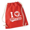 Hippowarehouse I Love Water Polo Drawstring Cotton School Gym Bag