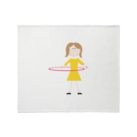 CafePress Hula Hoop Girl Throw Blanket Super Soft Fleece Plush Throw Blanket, 60"x50"