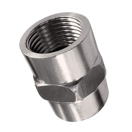 gotonovo 304 Metal Stainless Steel Pipe Fitting, Coupling, Npt 1/2 x Npt 1/2 Inch Female Pipe 1 Piece