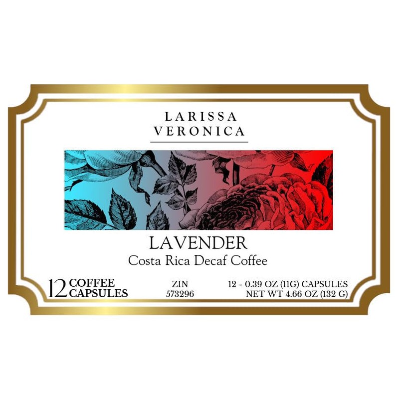 Lavender Costa Rica Decaf Coffee (Single Serve K-Cup Pods) (Gourmet,
