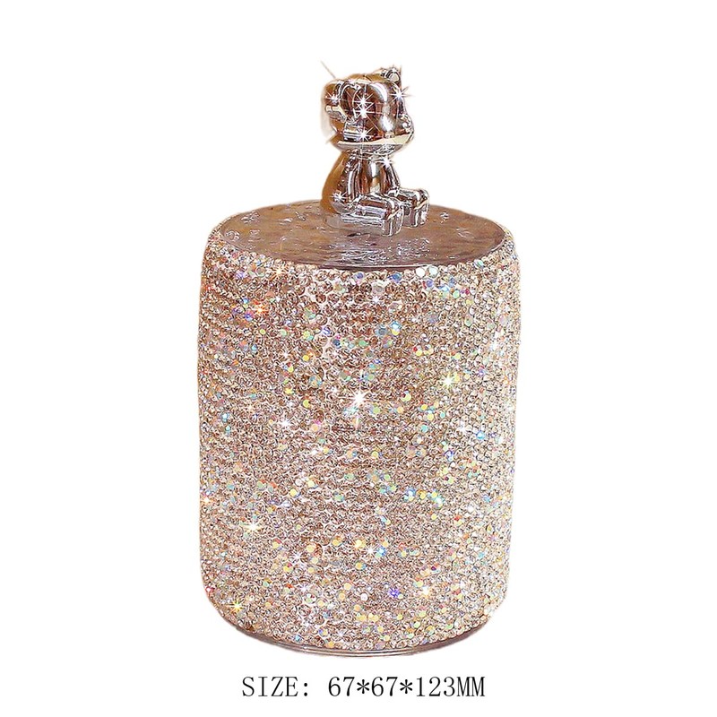 Bestbling Bling Luxury Rhinestone Toothpick and Cotton Swab Storage Box
