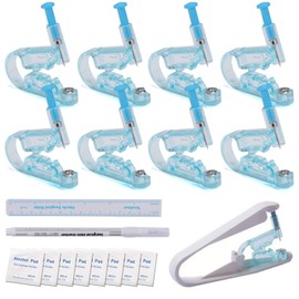 ZS 8Pcs Self Ear Piercing Gun - Disposable Safety Ear Piercing Kit with Stainless Steel Ear Stud, Piercing Kit Tool for Girls Women and Men (One Generation)