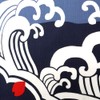HAMAMONYO Furoshiki(35.5 in.) 'Mt.Fuji and Big Waves'