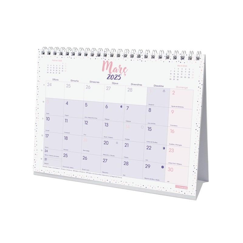 Finocam - Chic Desktop Calendar to Write 2025 Month View