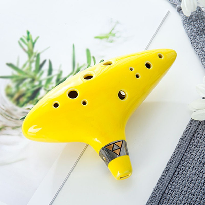 12-hole Alto C Ocarina Portable Musical Instrument with Protective Bag