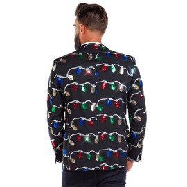 Tipsy Elves Sequin String of Lights Blazer with Tie, 36
