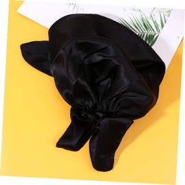 BIUDECO Silk Maternal Bonnet for Women Comfortable Sleeping Hat for Hair for Sleep Elegant Black