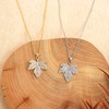 Jean Beau Gold Maple Fall Leaf Pendant Necklaces for Women,