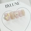 Cream Mink Gel Handmade Nail Tips - Short Square /