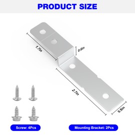 Dishwasher Side Mount Bracket Kit 154806601 02 for Electrolux & Frigidaire Dishwashers AP5645425, 154477201, 154806601, 154806602, 154806601/02, 2691713 and PS4705063 DWBRACKIT1-4 Pack