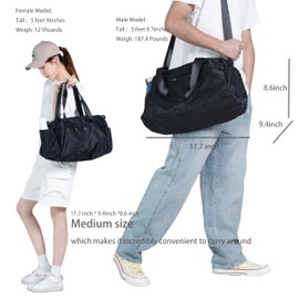 Small Gym Bag 3.0 Durable Designed Duffel Bag with Shoe Compartment Including 2 Detachable Wet-Compartment WoMen & Men (Black)