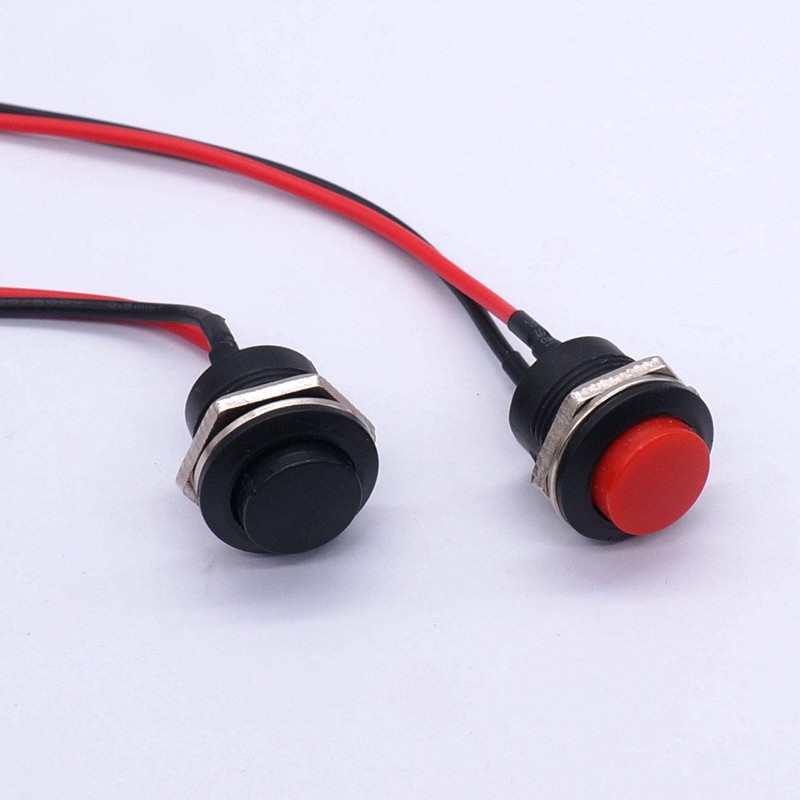 weideer 10pcs 16mm Momentary Push Button Switch SPST AC250V/3A AC125V/6A