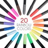 Zenacolor 20 Fabric Pens Permanent for Clothes, Easy to Use,