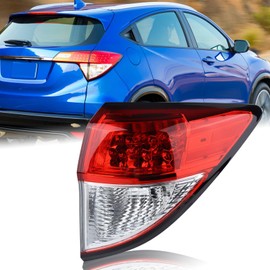 KAMDKI RH Outer LED Tail Light Compatible for 2019 2020 2021 2022 Honda HR-V HRV Transparent Lens Rear Lamp Assembly Right Passenger Side 335-02T-7WA31 HO2805119 31719ABRASN 33502T7WA31