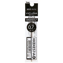 Pentel Biconia EX 0.7mm XKBXES7-A Multi-Function Ballpoint Pen Refill, Black, 10 Count