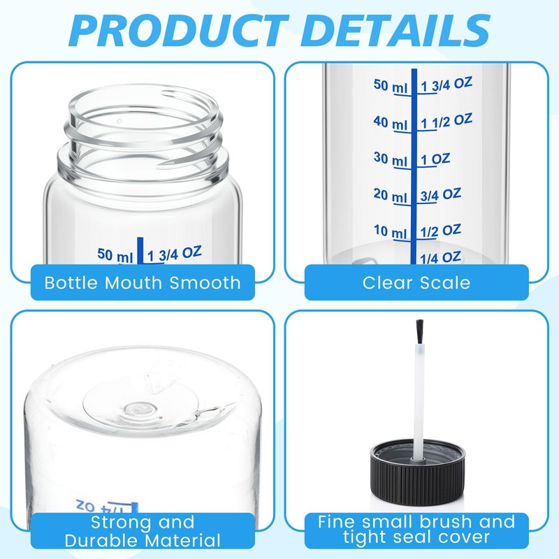 Mumufy 60 Pcs Touch up Paint Bottles with Brush and