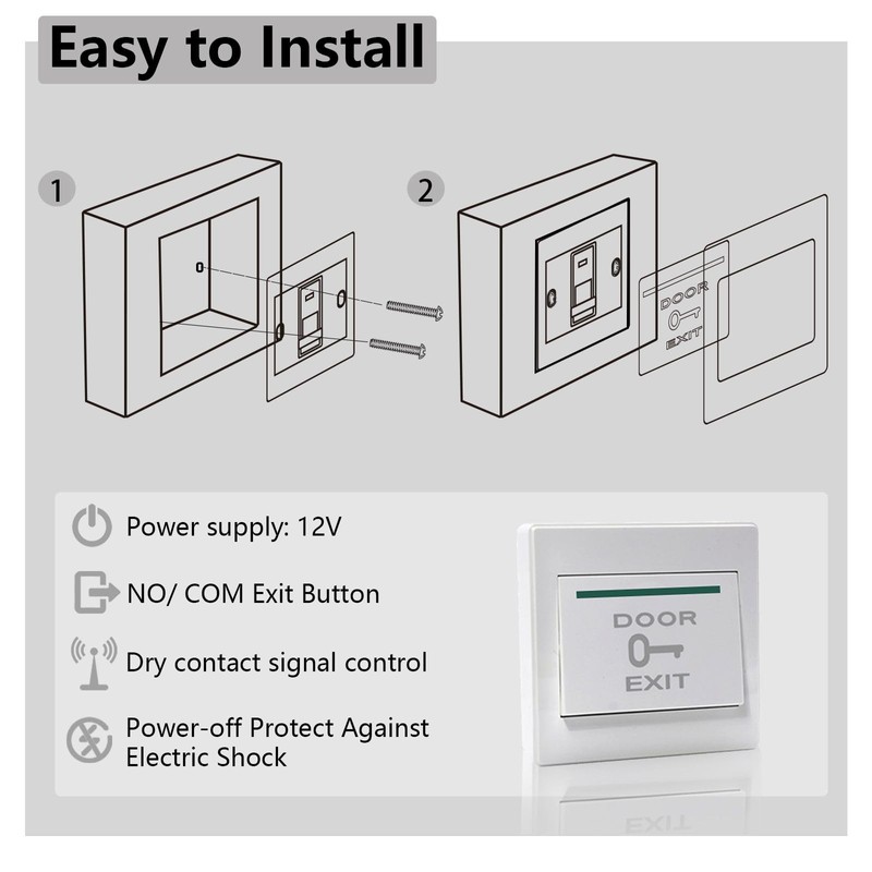 Push Button Door Release- Door Exit Switch Receptionist Release Button