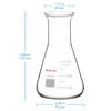 stonylab Glass Wide Mouth Erlenmeyer Flask, 150 ml Borosilicate Glass