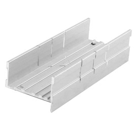 Metal Mitre Box Aluminium Mitre Block 5.3 Inch Heavy Duty Mitre Shears Accurate Cutting Guide with 3 Angles 45 90 135 Degree for Manual Saw and Handsaws Cutting Wood Moulding and Soft Metals