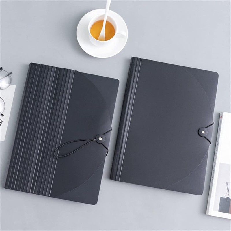 Expandable Folder with 24 Compartments and Blank Labels, Multicoloured File