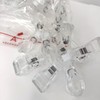 25 drehbare Doppelzeichenklammern, Etikettenhalter mit Gesamthöhe 130 mm, transparenter Preishalter,