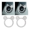 CGEAMDY Pack of 2 Car Engine Start Stop Button Ring,