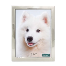 DECANIT 3.5x5 Picture Frames Silver Metal Photo Frames For Tabletop Display and Wall Decoration-Best Gifts For Family