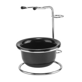 FALETO 2 in 1 Shaving Kit Stainless Steel Shaving Stand Shaving Holder with Shaving Soap Dish for Shaving Razor Brush & Shaving Soap Dish Men
