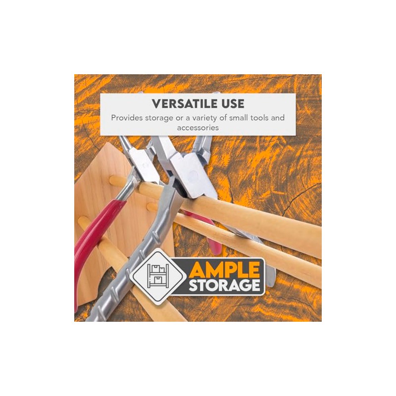 SE Mini Wood Pliers Rack - Pine Wood Dowels Rack