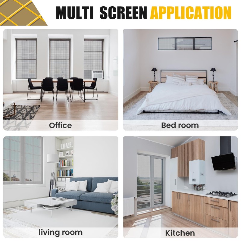 Thickened Pet Proof Durable Fiberglass Adjustable Encrypted Screen Mesh Window