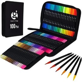 Gaero Shop Plumones Marcadores Doble Punta 100 Colores