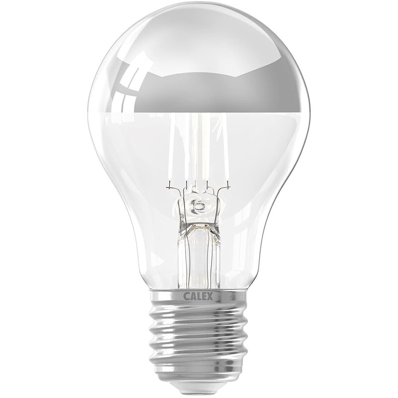 Calex Standardlampe Kopfspiegel LED-Filament 4W (ersetzt 40W) E27 Silver