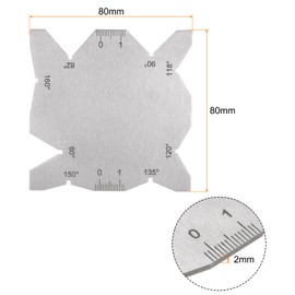 HARFINGTON 2pcs Drill Bit Angle Gauges 60°-160° Drill Sharpening Gauge Stainless Steel Angle Measuring Gage