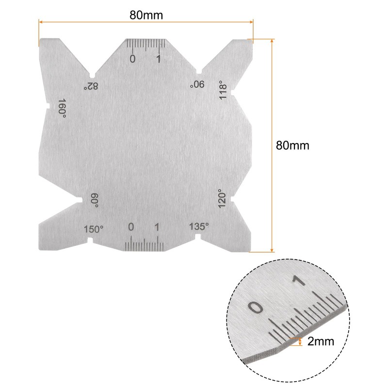 HARFINGTON 2pcs Drill Bit Angle Gauges 60°-160° Drill Sharpening Gauge