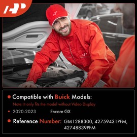 A-Premium Windshield Washer Reservoir Tank Assembly Compatible with Buick Encore GX 2020 2021 2022 2023 - with Washer Pump & Cap & Fluid Level Sensor (Without Video Display)