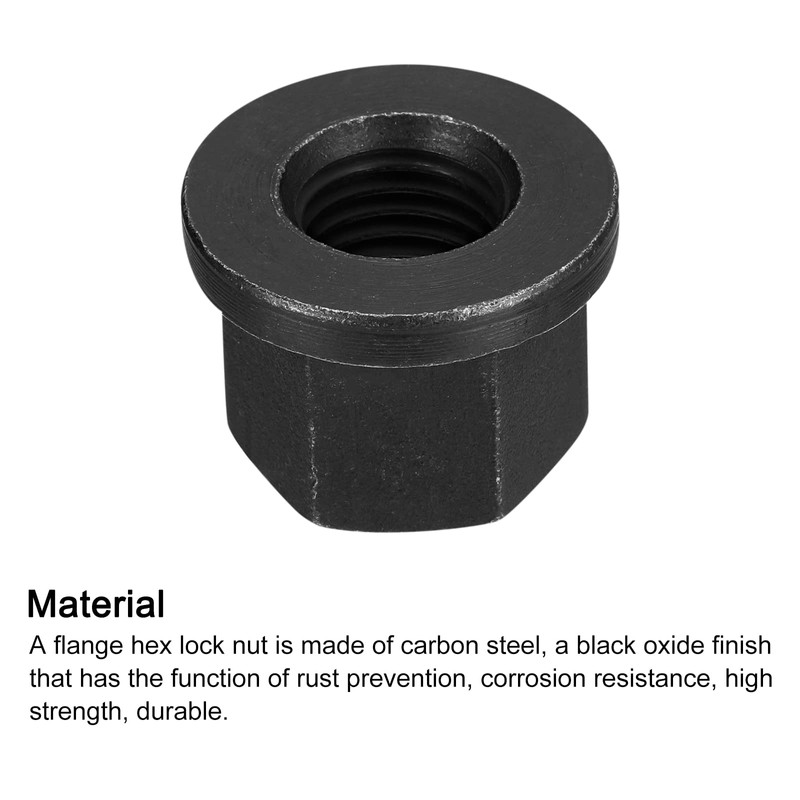 QUARKZMAN M20 Flange Hex Lock Nut Grade 10.9 Carbon Steel