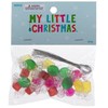 Mini Hard Candy Design Glitter Ornaments - 24 Piece
