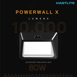 KastLite 80W LED Outdoor Commercial High Output Refractor Wall Pack Light with Photocell Sensor, 10000 Lumens 4000K Dusk to Dawn Wallpack Fixture | Porch Garage Parking Lot Warehouse Lighting, Bronze