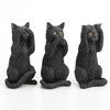 Veronese Design 4 Inch Black Kittens Hear Speak See No